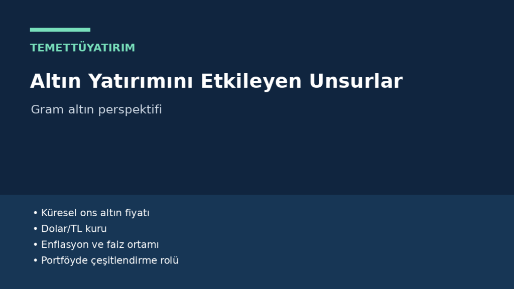 altın yatırımı - Gram altın perspektifi