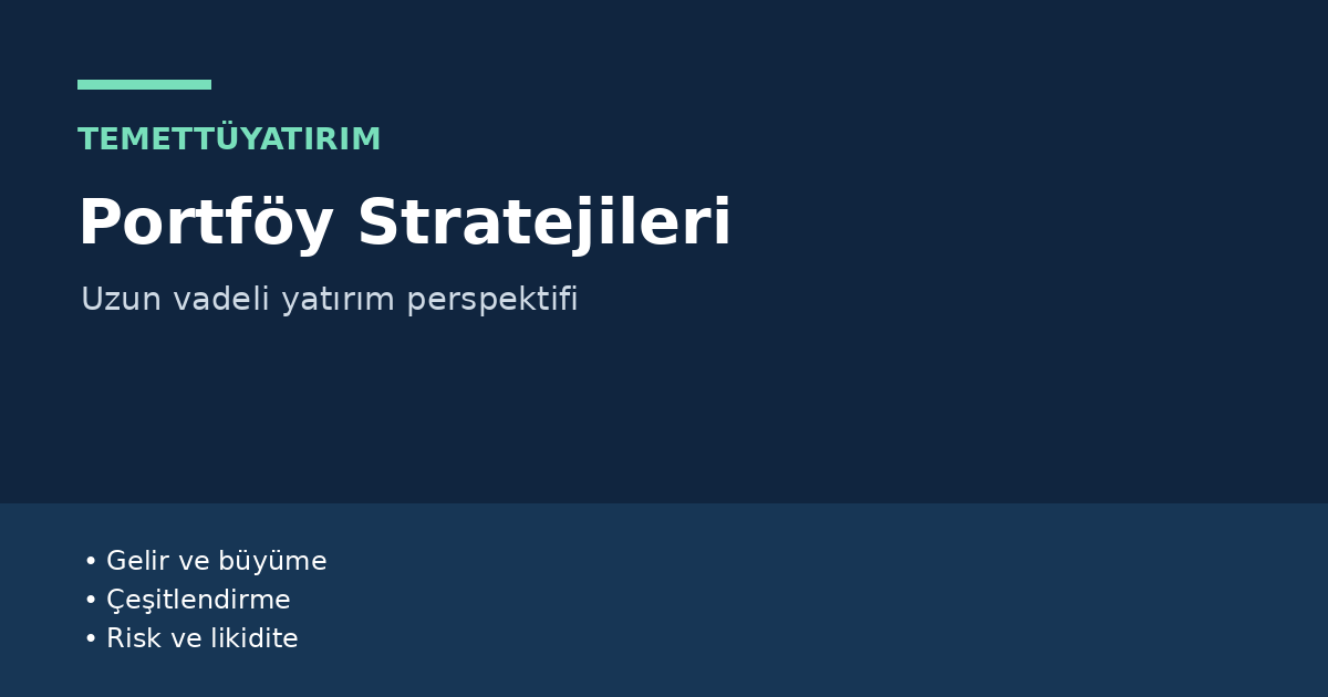 portföy stratejileri rehberi